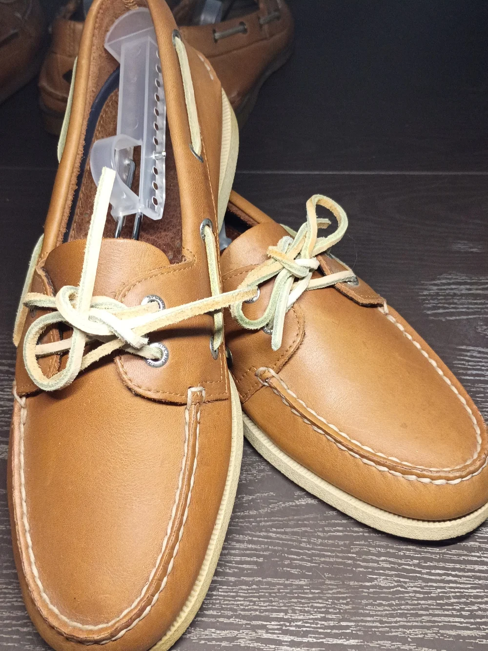Sperry GOLD CUPend 10M Tan Leather Boat Shoes with Cream Trim. Men's 10M NEW!!!